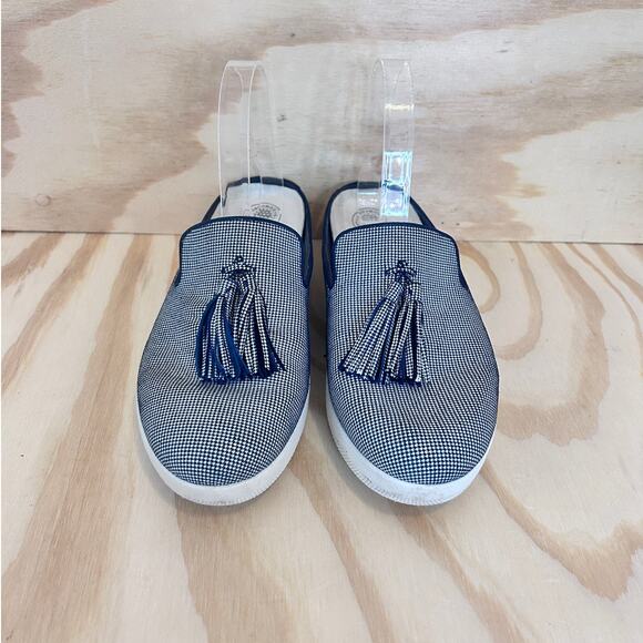 FitFlop - Super Houndstooth Tassel - Mule Shoes - Blue - Women's - 8.5 - 17STV02 - Picture 2 of 8